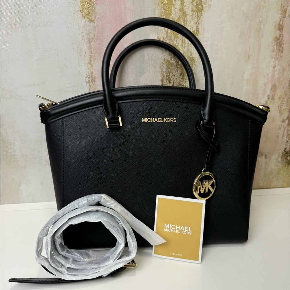 Michael Kors Yara Black Satchel Bag